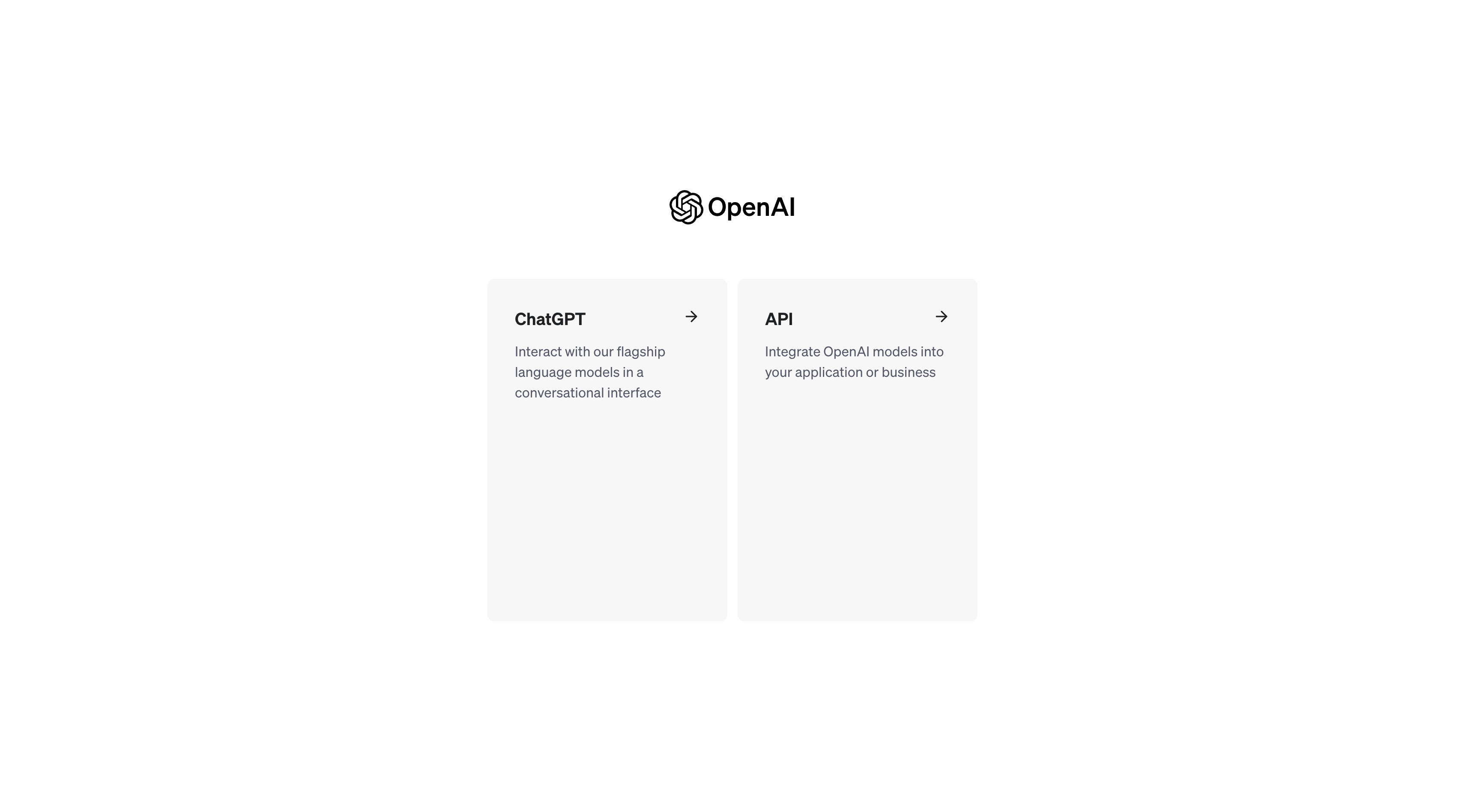 OpenAI API or ChatGPT Screen